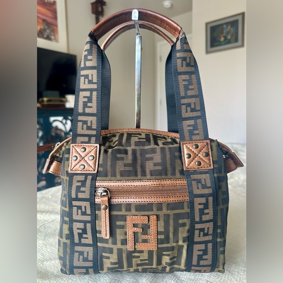 FENDI Zucca Pattern Cloth HandBag - Picture 2 of 16